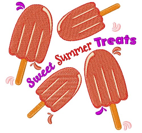 Popsicle Sweet Summer Treats Machine Embroidery Design