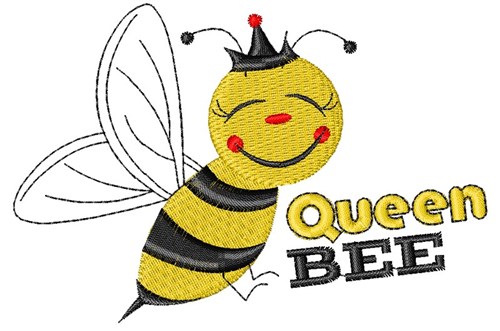 Bee Queen Bee Machine Embroidery Design