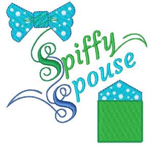 Picture of Tie&Square Spiffy Spouse Machine Embroidery Design