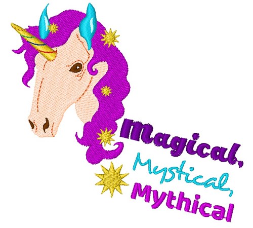 Unicorn Magical Mystical Mythical Machine Embroidery Design