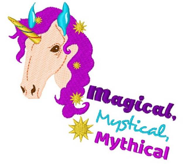 Picture of Unicorn Magical Mystical Mythical Machine Embroidery Design