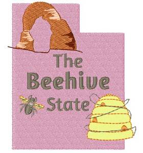 Picture of Utah The Beehive State Machine Embroidery Design
