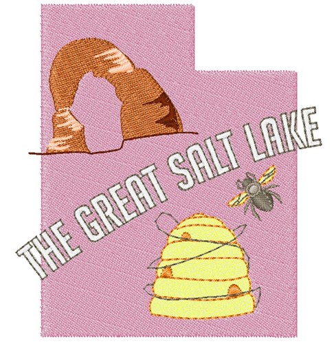 Utah The Great Salt Lake Machine Embroidery Design