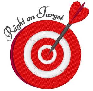 Picture of Bullseye Right On Target Machine Embroidery Design