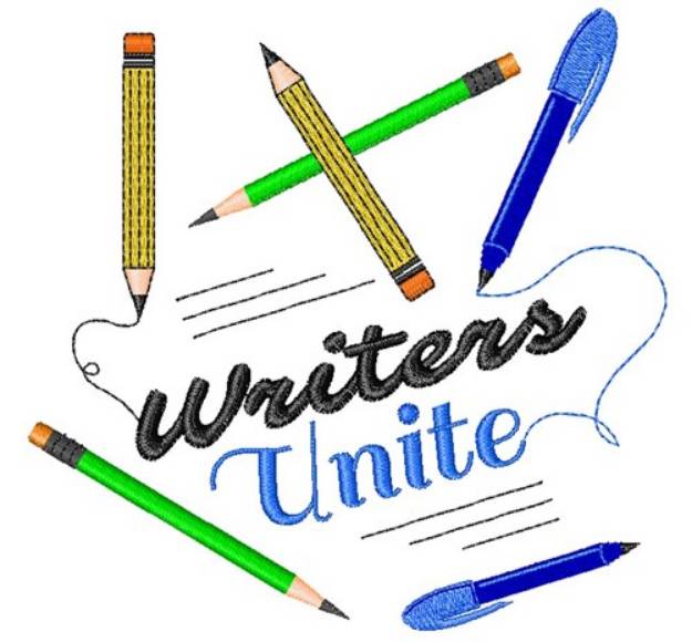 Picture of Writing Writers Unite Machine Embroidery Design