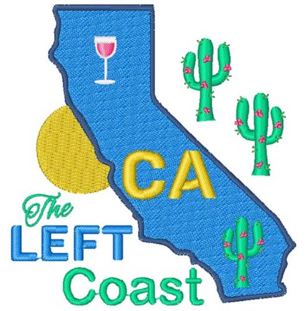Picture of California The Left Coast Machine Embroidery Design