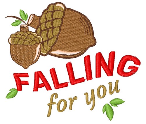 Acorn Falling For You Machine Embroidery Design