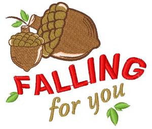 Picture of Acorn Falling For You Machine Embroidery Design