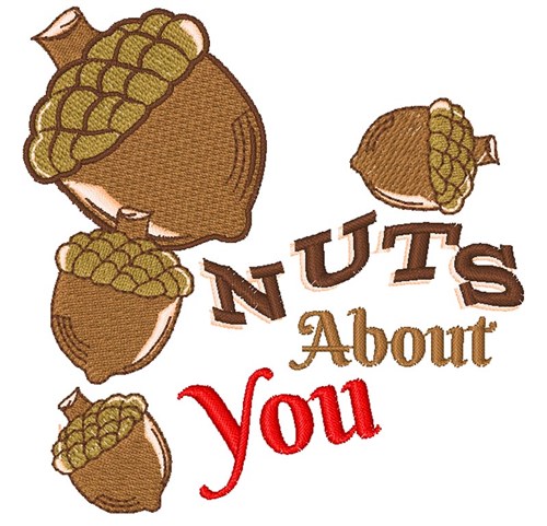 Acorn Nuts About You Machine Embroidery Design