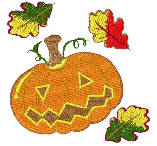 Fall Pumpkin Machine Embroidery Design