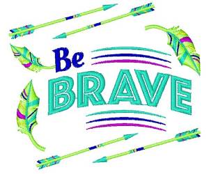 Picture of Feather Arrow Be Brave Machine Embroidery Design