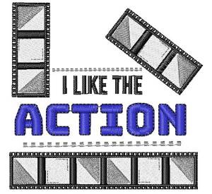 Picture of Film Strip I Like The Action Machine Embroidery Design
