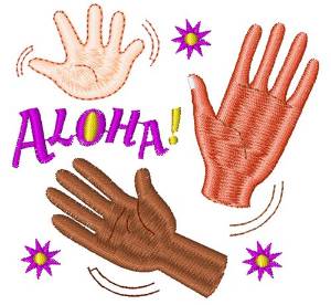 Picture of Good Bye Aloha Machine Embroidery Design