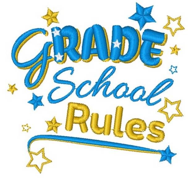Picture of Grade School Rules Machine Embroidery Design