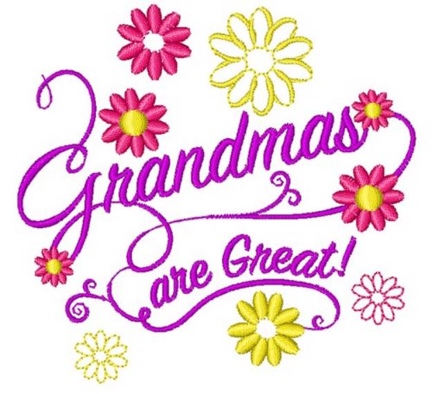 Picture of Grandmas Are Great Machine Embroidery Design