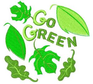 Picture of Go Green Machine Embroidery Design