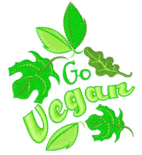 Go Vegan Machine Embroidery Design