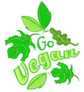 Picture of Go Vegan Machine Embroidery Design