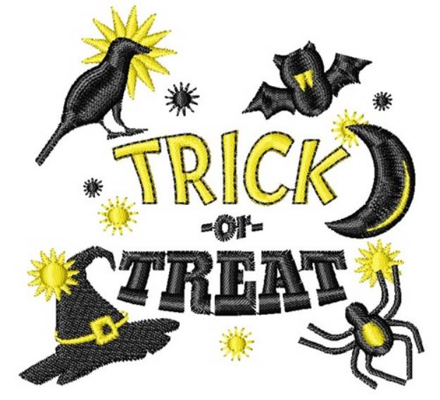 Picture of Halloween Trick Or Treat Machine Embroidery Design