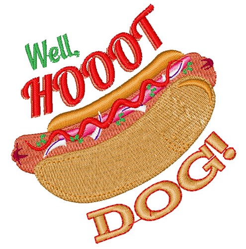 Well Hot Dog Machine Embroidery Design