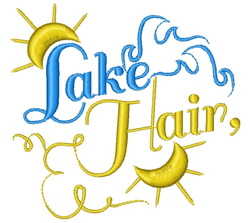 Lake Hair Machine Embroidery Design