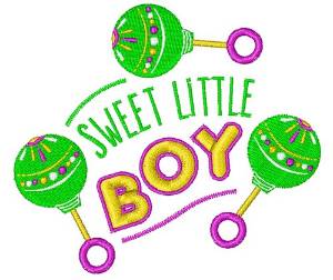 Picture of Sweet Little Boy Machine Embroidery Design