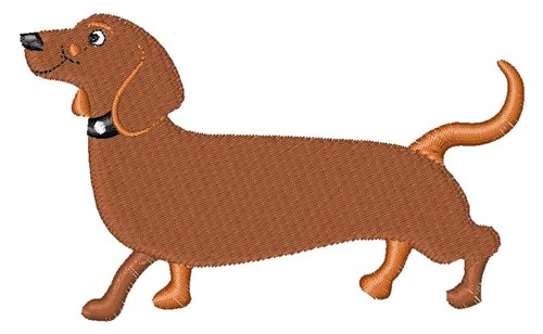 Long Dog Machine Embroidery Design