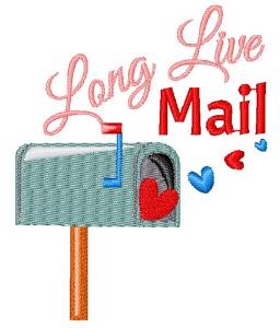 Picture of Long Live Mail Machine Embroidery Design