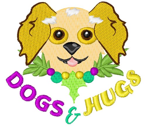 Dogs & Hugs Machine Embroidery Design