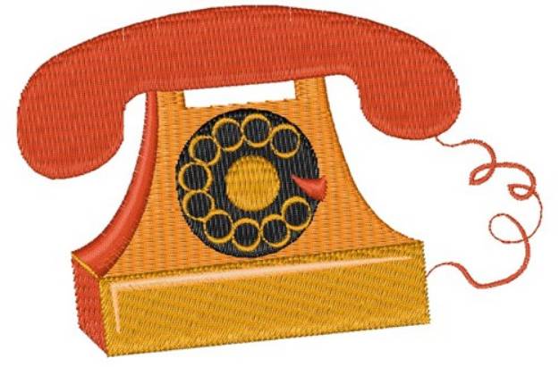 Picture of Retro Phone Machine Embroidery Design