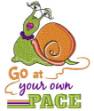 Picture of Snail Go At Your Own Pace Machine Embroidery Design