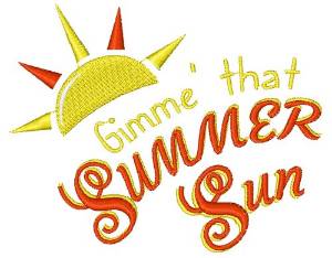 Picture of Gimme That Summer Sun Machine Embroidery Design