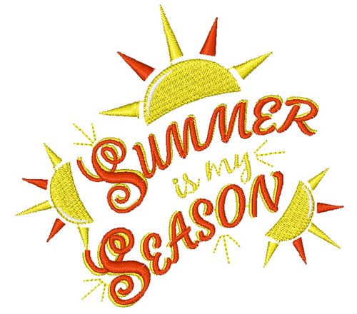 Summer Is My Season Machine Embroidery Design