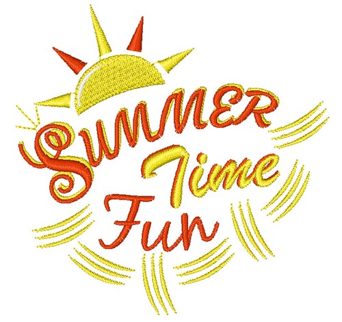 Summer Time Fun Machine Embroidery Design