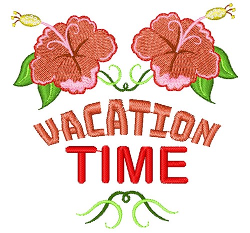 Vacation Time Machine Embroidery Design