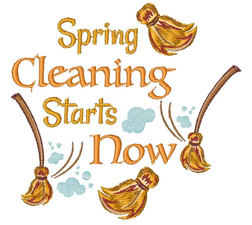 Spring Cleaning Starts Now Machine Embroidery Design