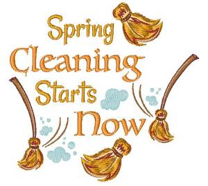 Picture of Spring Cleaning Starts Now Machine Embroidery Design