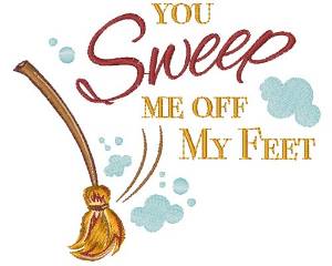 Picture of You Sweep Me Off My Feet Machine Embroidery Design