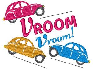 Picture of Cars Vroom Vroom Machine Embroidery Design