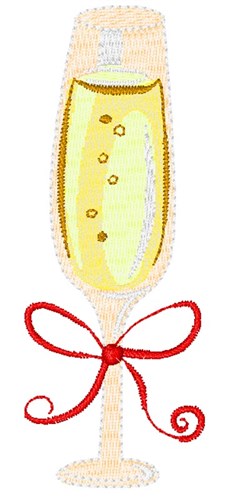 Champagne Machine Embroidery Design