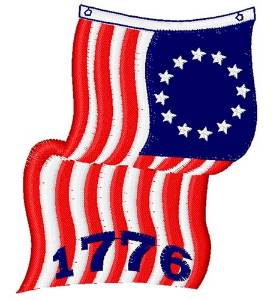 Picture of Flag 1776 Machine Embroidery Design