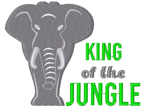 King Of The Jungle Machine Embroidery Design