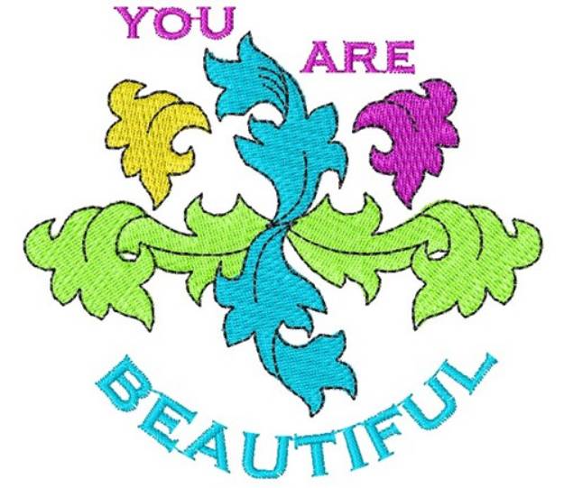 Picture of Flourish You Are Beautiful Machine Embroidery Design