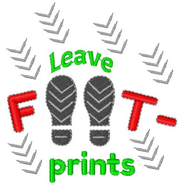 Picture of Leave Footprints Machine Embroidery Design