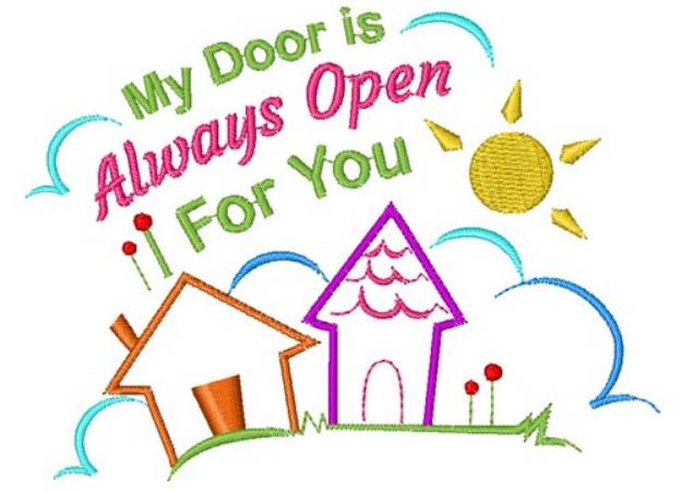 Picture of Houses My Door Is Always Open For You Machine Embroidery Design
