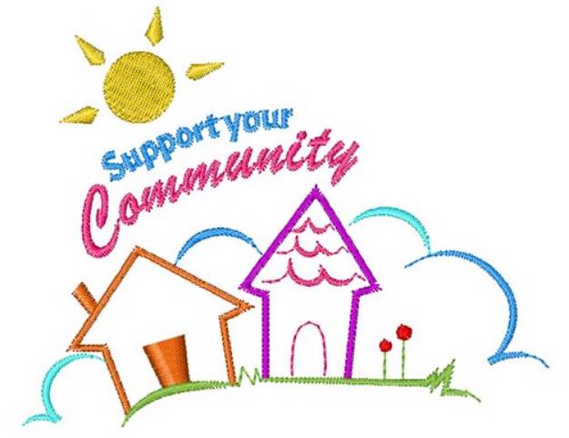 Picture of Support Your Community Machine Embroidery Design