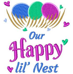Picture of Our Happy Little Nest Machine Embroidery Design