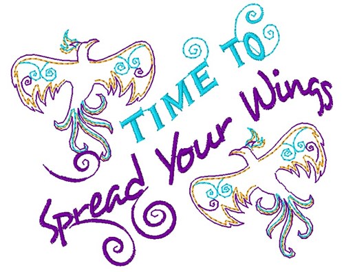 Time To Spread Your Wings Machine Embroidery Design