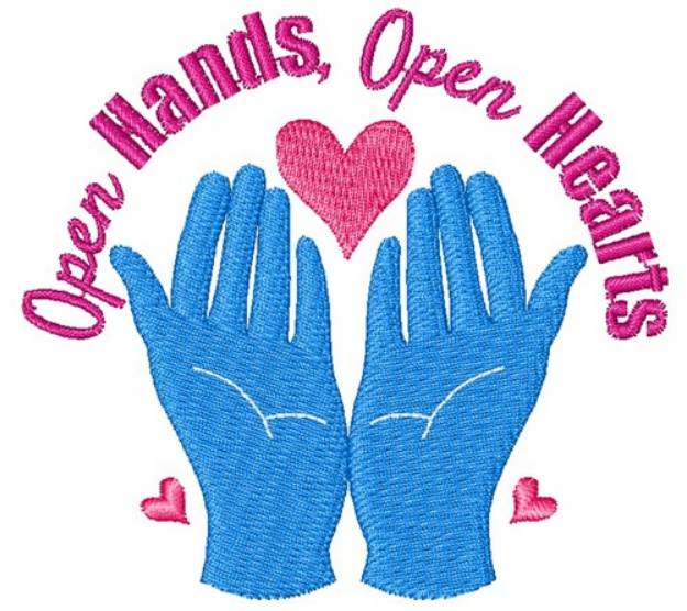 Picture of Open Hands Open Hands Open Hearts Machine Embroidery Design