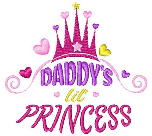 Picture of Daddy s Lil Princess Machine Embroidery Design